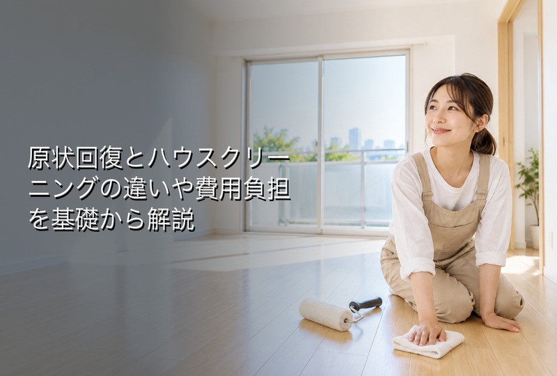 画像1710：原状回復とハウスクリーニングの違いや費用負担を基礎から解説
